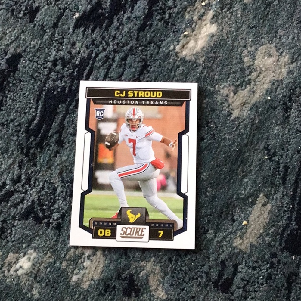 Football Trading Card with Red and White Uniform